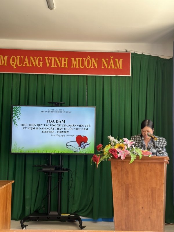 Bệnh viện Phục hồi chức năng tổ chức tọa đ&agrave;m kỷ niệm 68 năm ng&agrave;y Thầy thuốc Việt Nam (27/02/2023)