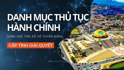 DANH MỤC THỦ TỤC H&Agrave;NH CH&Iacute;NH THUỘC LĨNH VỰC TẦN SỐ V&Ocirc; TUYẾN ĐIỆN